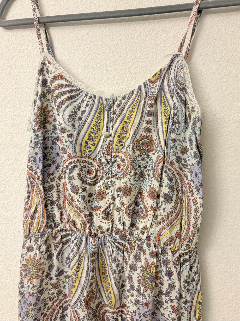 O'Neill Paisley Tiered Maxi Dress in Brown and Cream - Picture 3 of 6